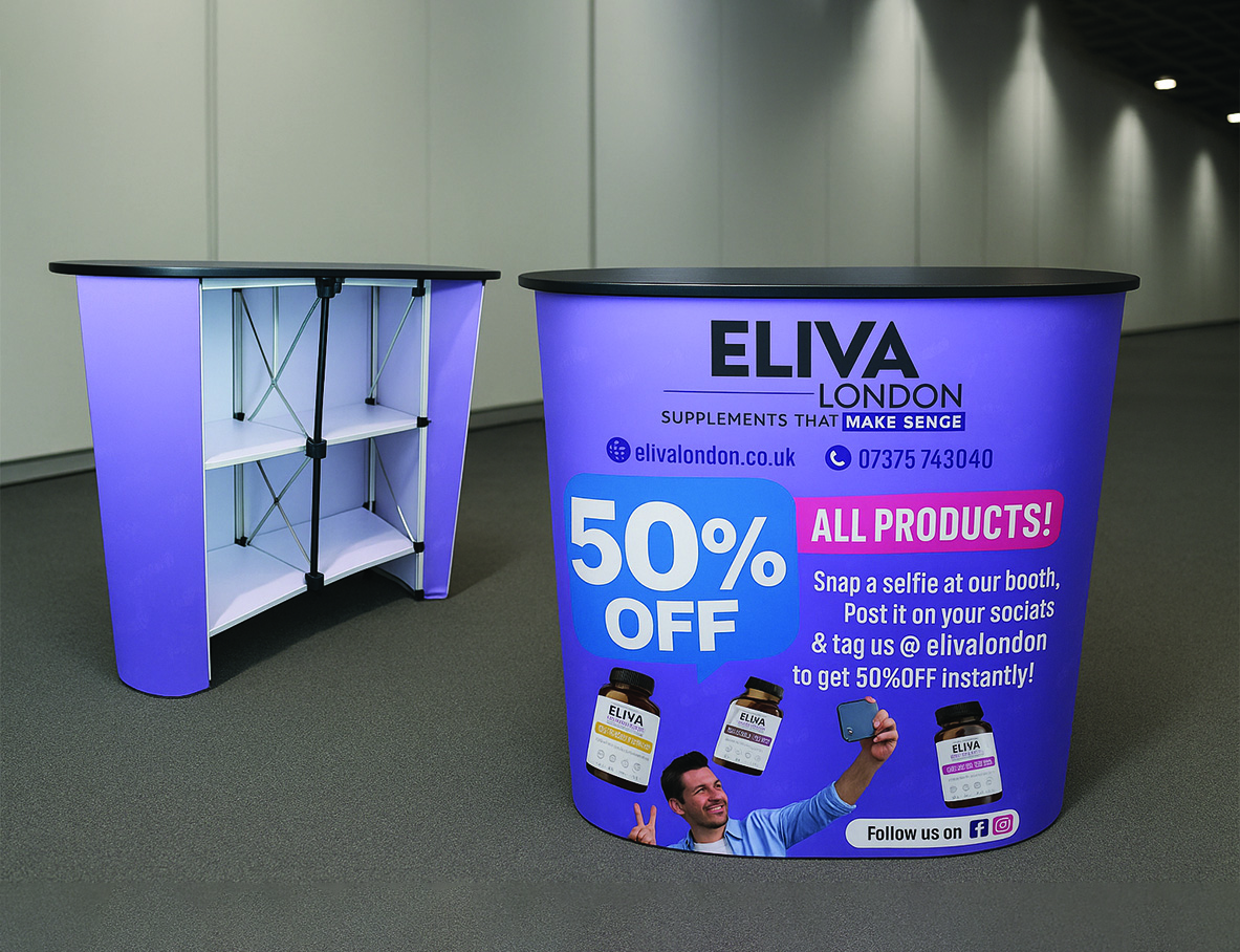 1500mm x 900mm Exhibition Pop Up Counter Desk