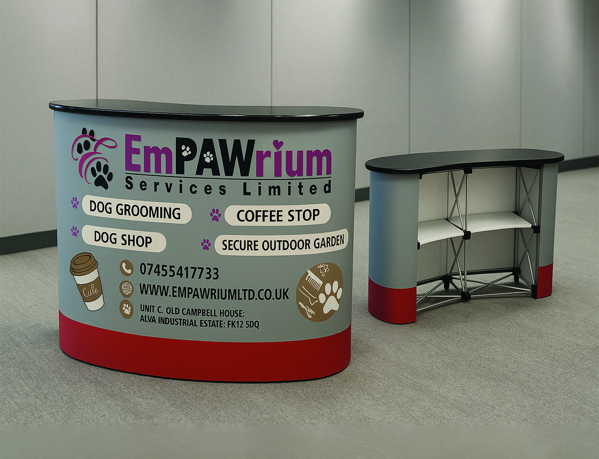 1500mm x 900mm Exhibition Pop Up Counter Desk