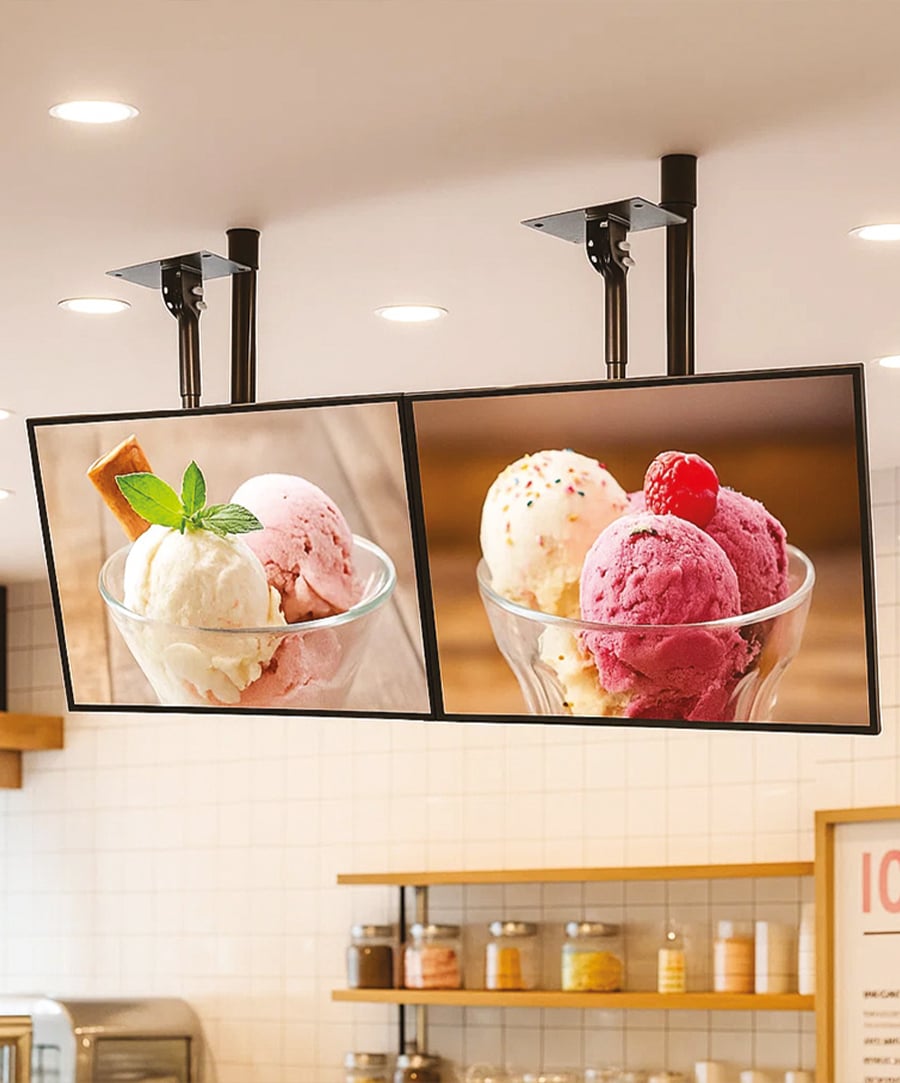 A1 Hanging Ceiling Restaurant Menu LED Sign Board