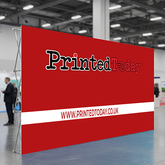 3m x 4m Straight Pop Up Exhibition Backdrop Stand With Printed Fabric Graphics
