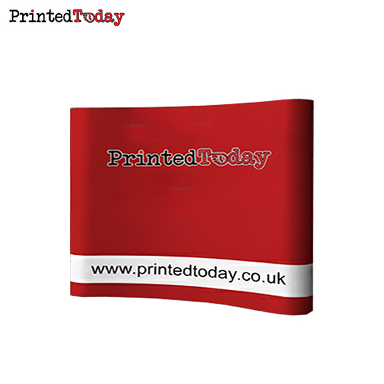 3m x 4m Curved Pop Up Exhibition Backdrop Stand With Printed Magnetic Graphics