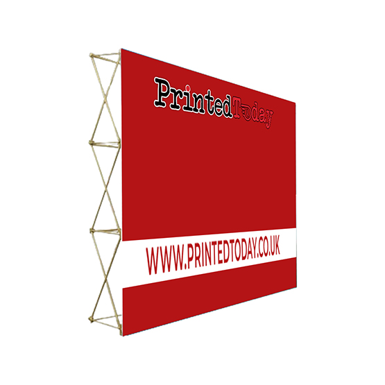 3m x 3m Straight Pop Up Exhibition Backdrop Stand With Printed Magnetic Graphics