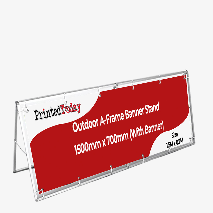 Building Contractors Outdoor A-Frame Banner Stand 1500mm