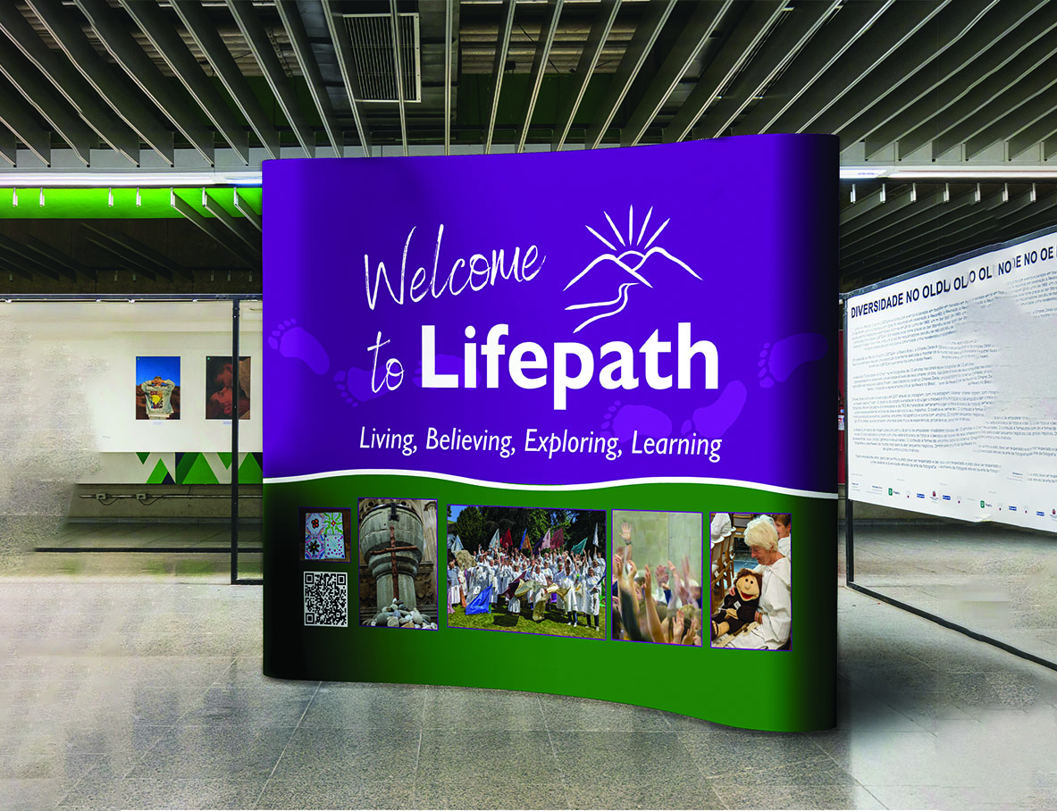 Curved Pop Up Exhibition Backdrop Stand With Printed Magnetic Graphics