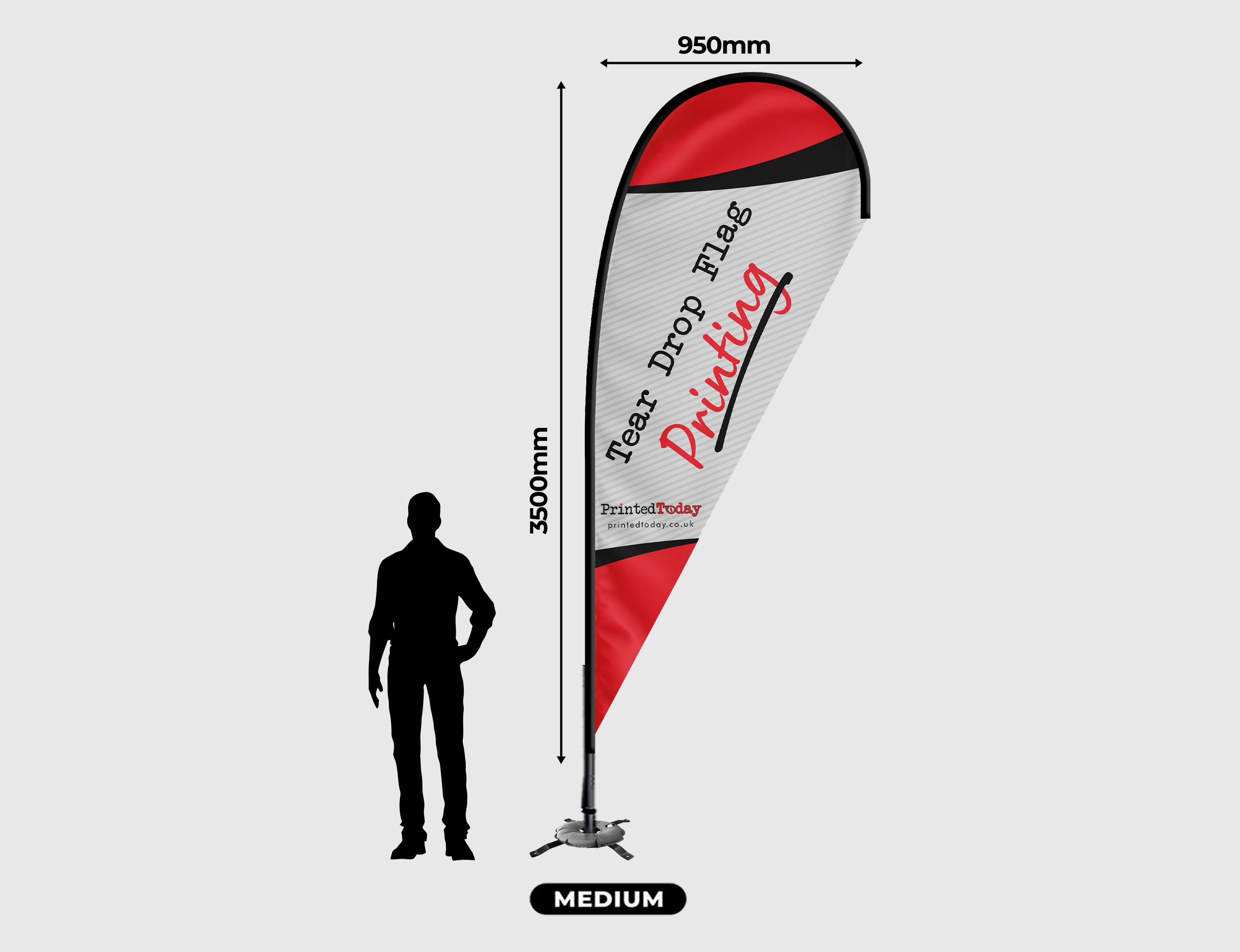 3m Teardrop Flag