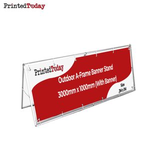 Outdoor A-Frame Banner Stand 3000mm x 1000mm (With Banner)