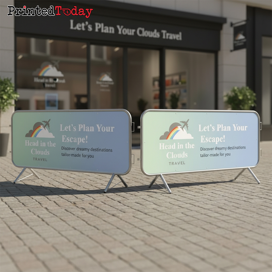 Fabric 2.3m Crowd Barrier Covers & Banners