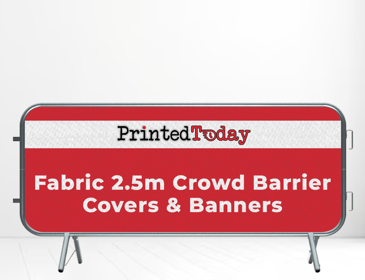 Fabric 2.5m Crowd Barrier Covers & Banners