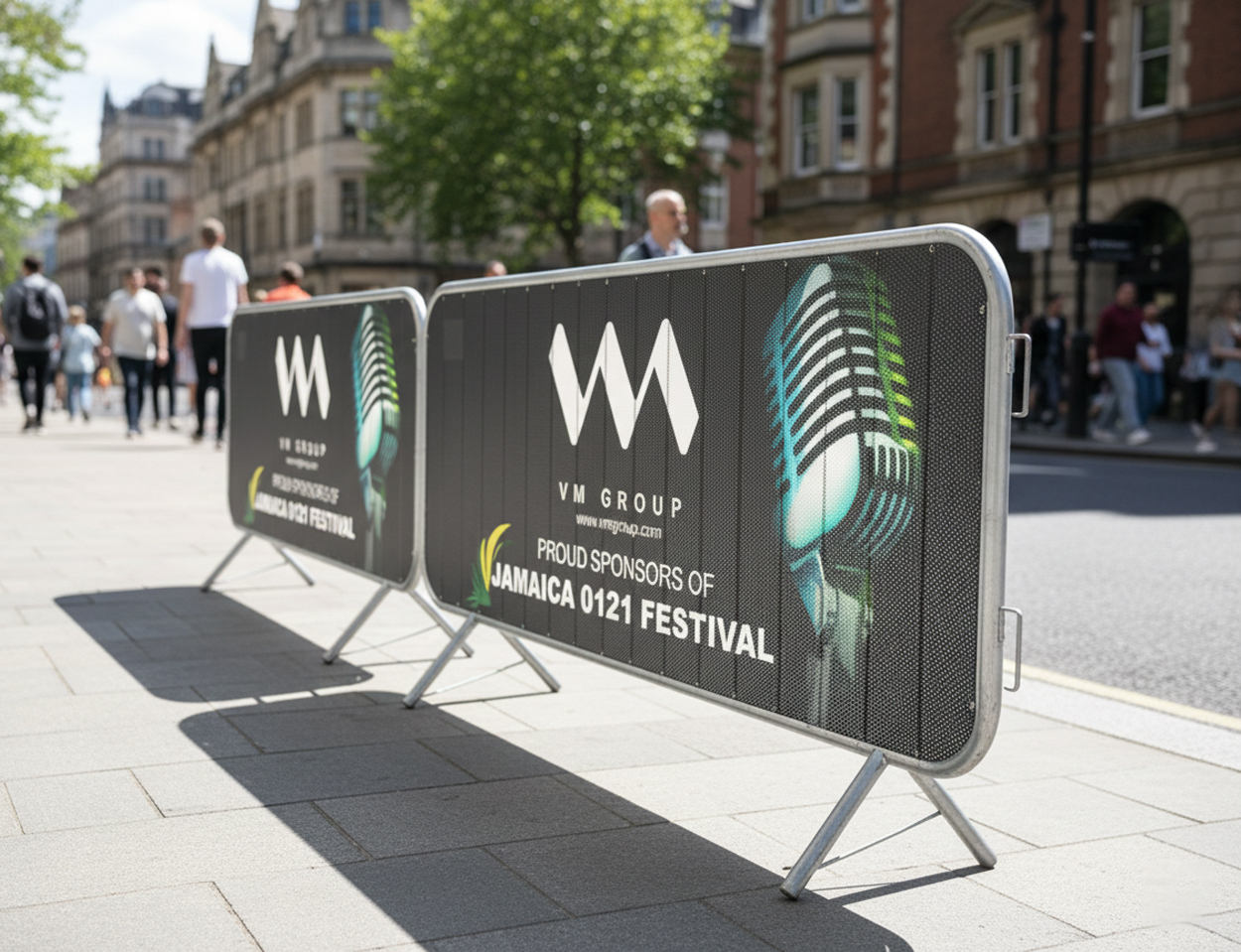 Mesh 2.5m Crowd Barrier Covers & Banners