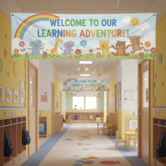 Preschool Hallway & Corridor Fabric Banners Printing