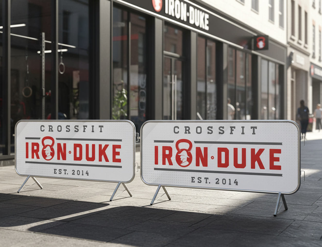 Vinyl 2.3m Crowd Barrier Covers & Banners