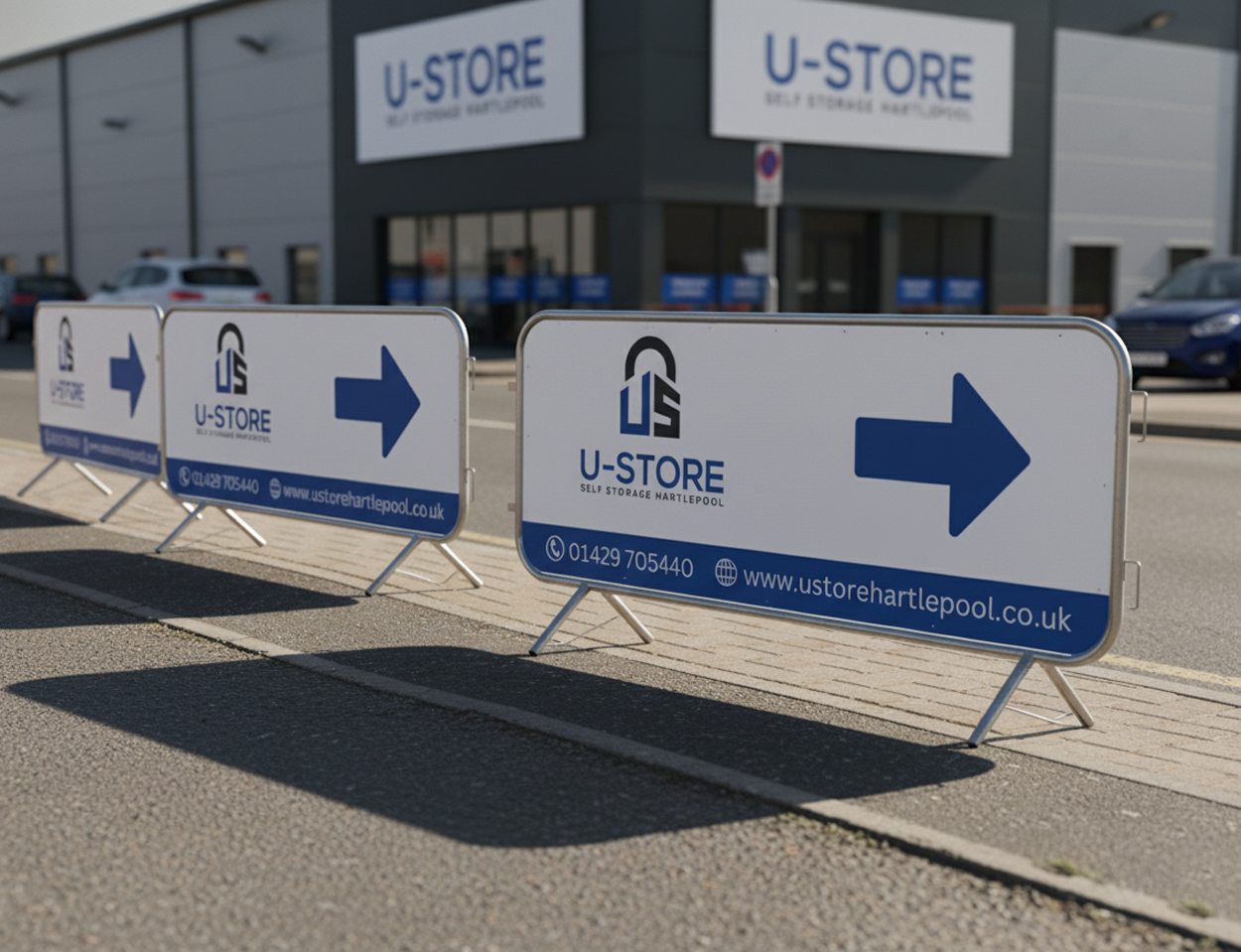 Vinyl 2.3m Crowd Barrier Covers & Banners