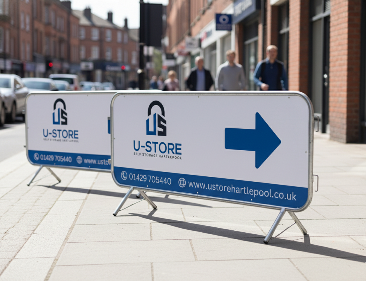 Vinyl 2.5m Crowd Barrier Covers & Banners