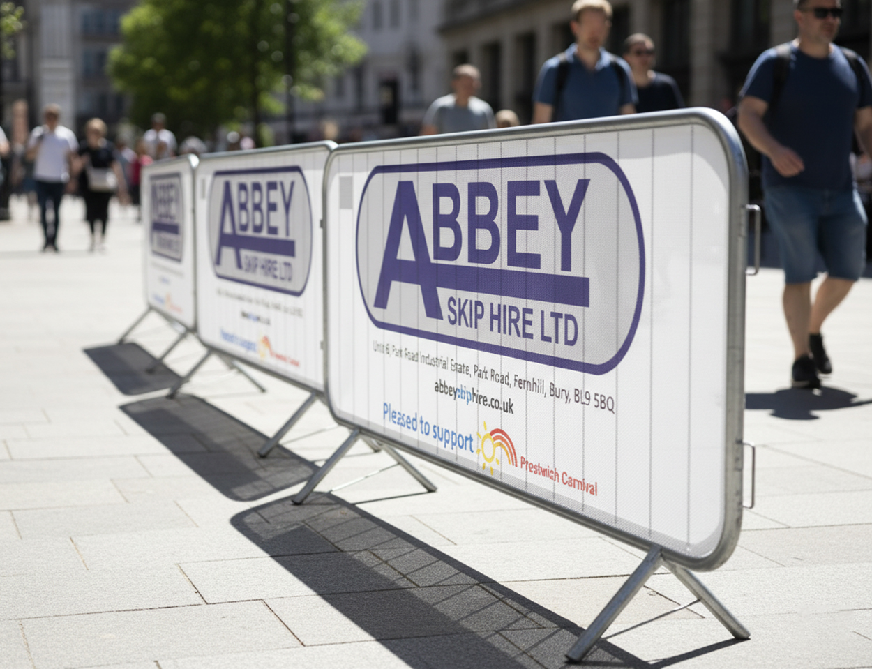 Mesh 2.5m Crowd Barrier Covers & Banners
