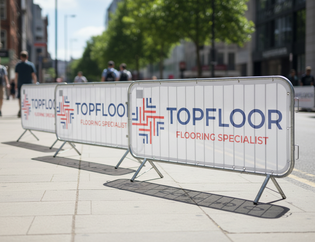 Mesh 2.3m Crowd Barrier Covers & Banners