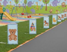 Nursery Outdoor Play Area Bollard Covers Printing