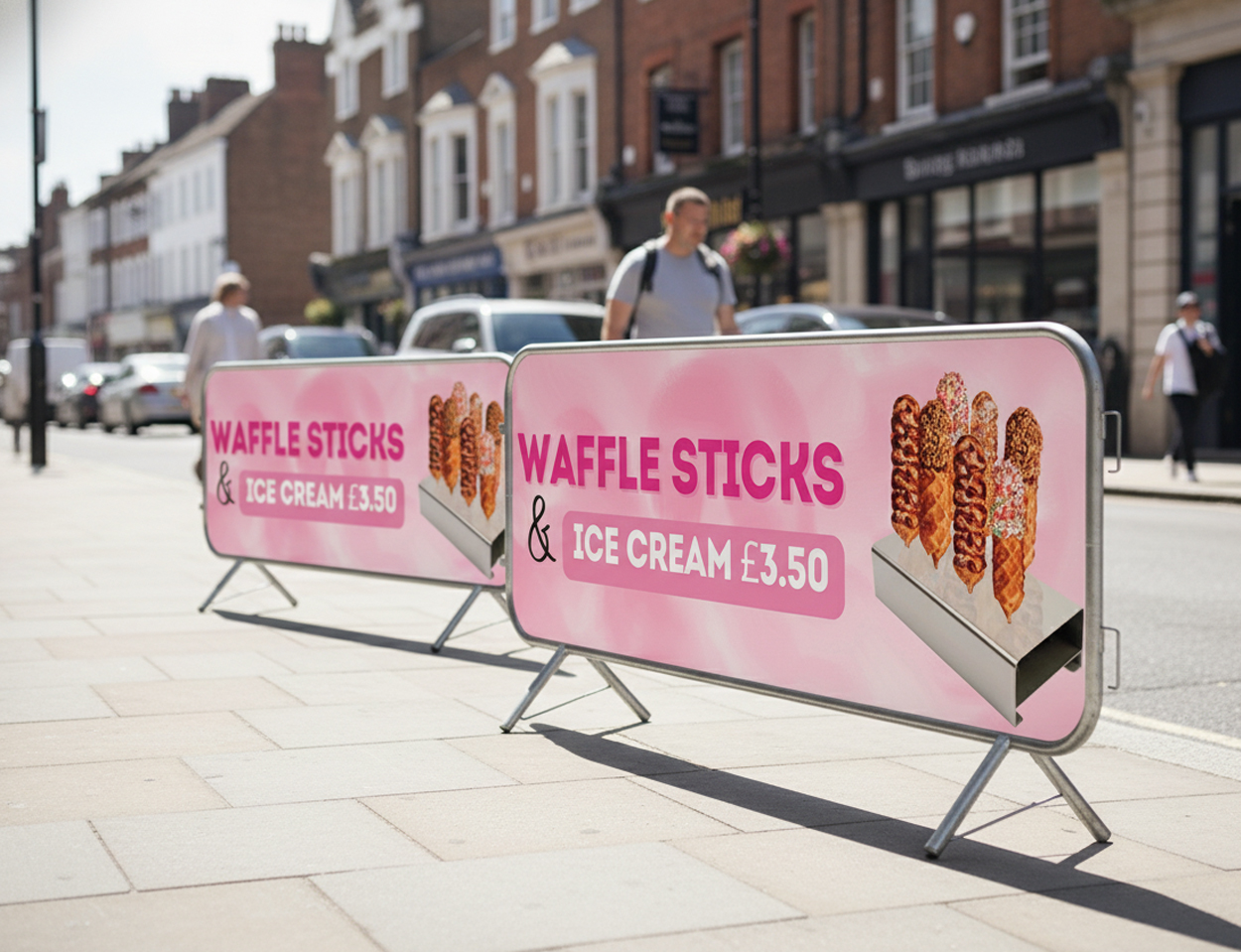 Vinyl 2.5m Crowd Barrier Covers & Banners