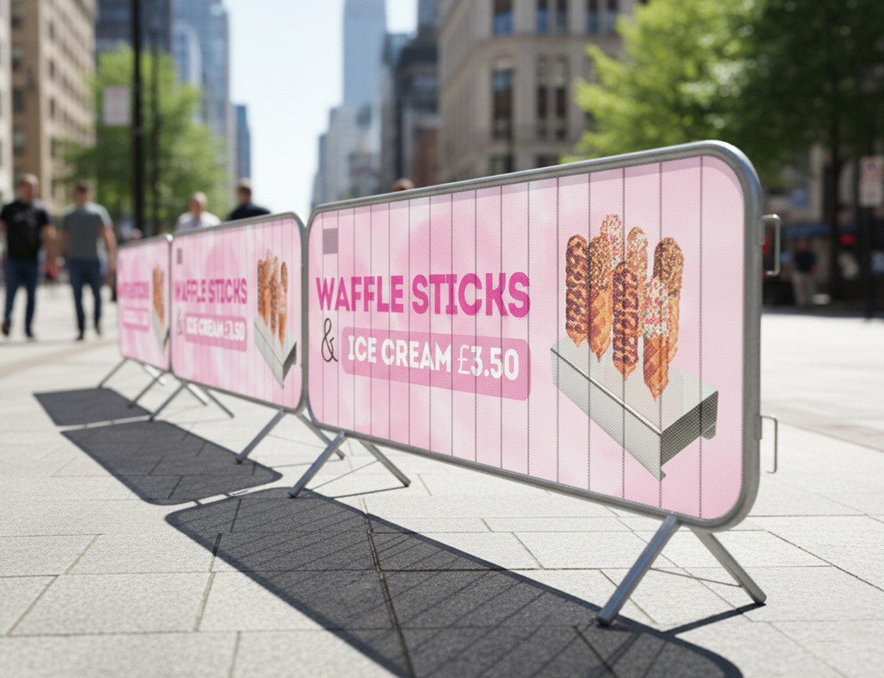 Mesh 2.5m Crowd Barrier Covers & Banners
