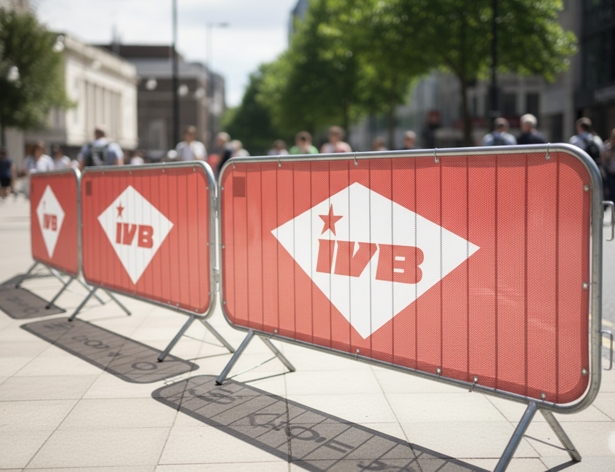 Mesh 2.3m Crowd Barrier Covers & Banners