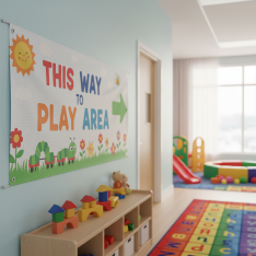 Kindergarten Hallway & Corridor Fabric Banners Printing