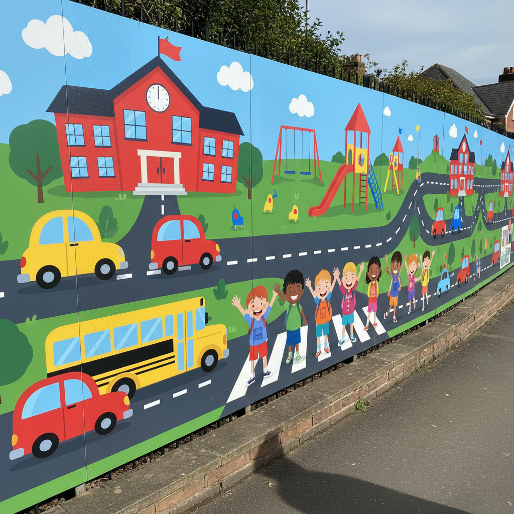 Nursery Anti-Graffiti Laminated Printed Hoardings