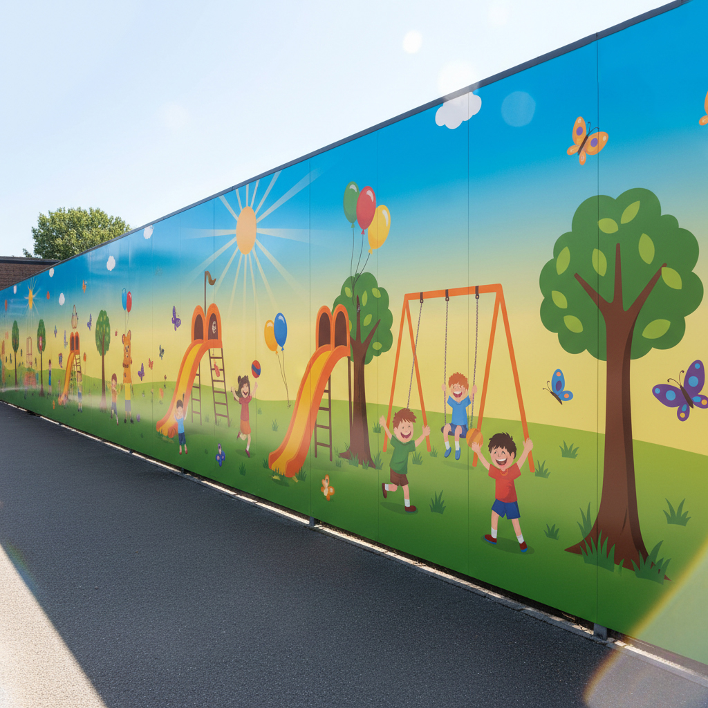Nursery Anti-Graffiti Laminated Printed Hoardings