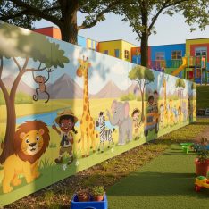 Nursery Anti-Graffiti Laminated Printed Hoardings
