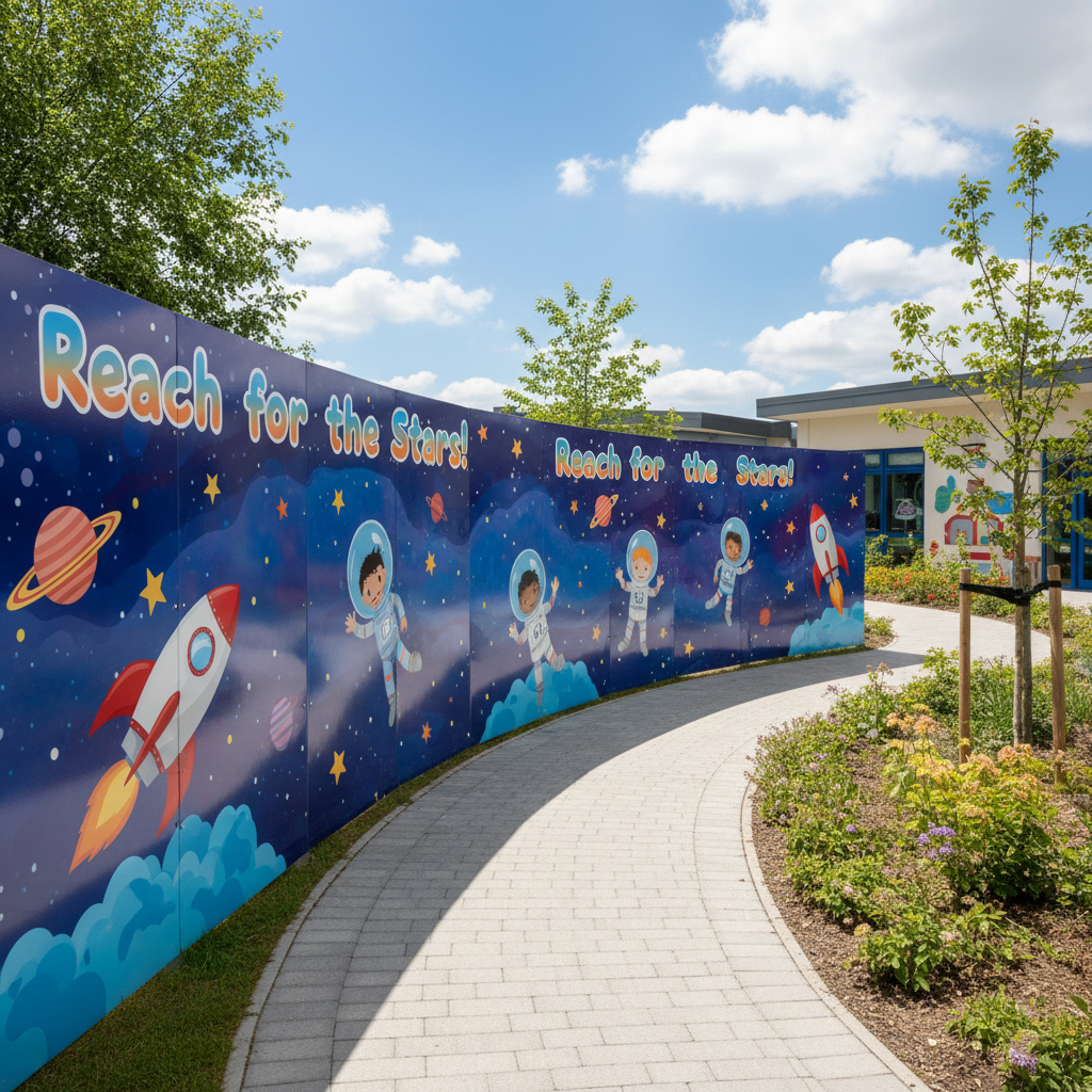 Nursery Anti-Graffiti Laminated Printed Hoardings