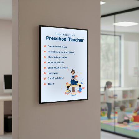 Nursery Staff & Administration Ultra Slim LED Poster Frames