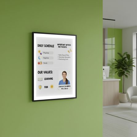 Nursery Staff & Administration Ultra Slim LED Poster Frames