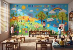 Nursery Classroom Wall Mural Printing