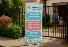 Nursery Gate Banner Stands