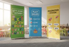 Nursery Play Area Banner Stands