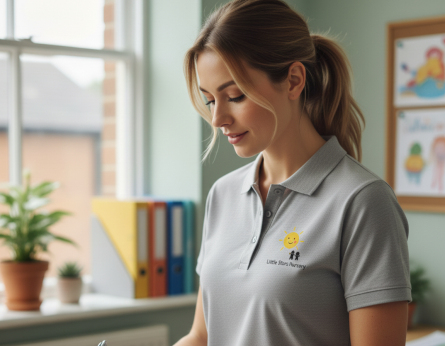 Nursery Staff Branded Polo Shirts Printing