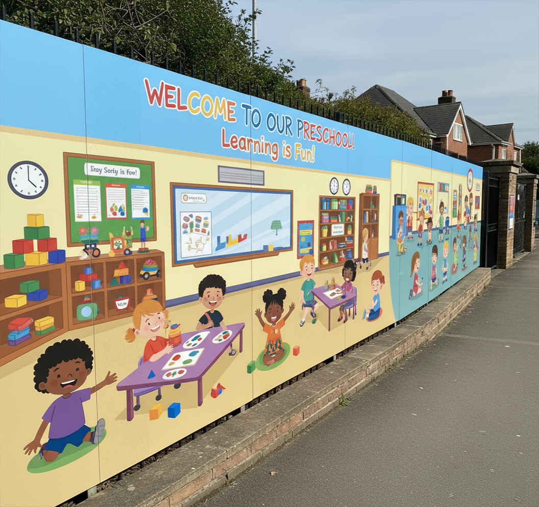 Preschool Anti-Graffiti Laminated Printed Hoardings