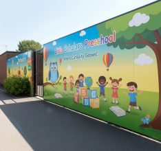 Preschool Anti-Graffiti Laminated Printed Hoardings