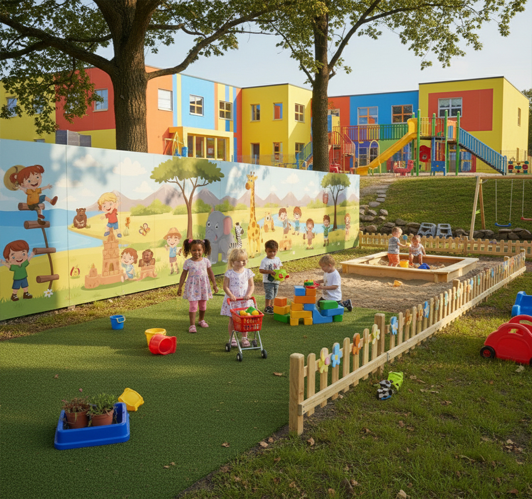 Preschool Anti-Graffiti Laminated Printed Hoardings