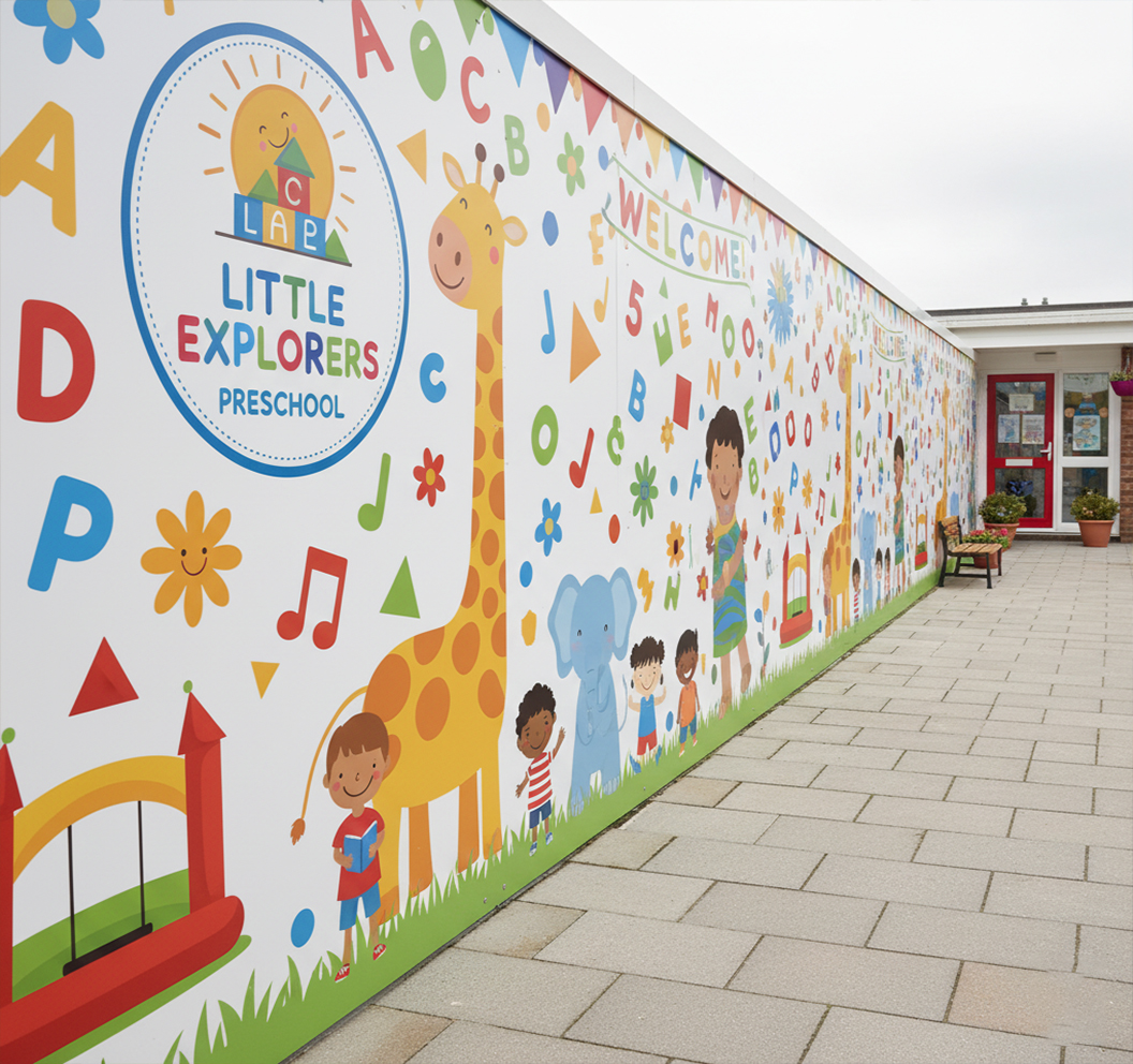 Preschool Anti-Graffiti Laminated Printed Hoardings