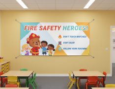 Preschool Fire Safety Banner Printing