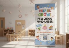 Preschool Fundraising Banner Stands