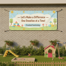 Preschool Fundraising Outdoor Banner Printing