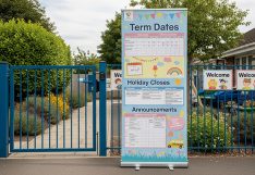 Preschool Gate Banner Stands