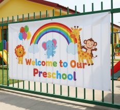 Preschool Gate Outdoor Mesh Banner Printing