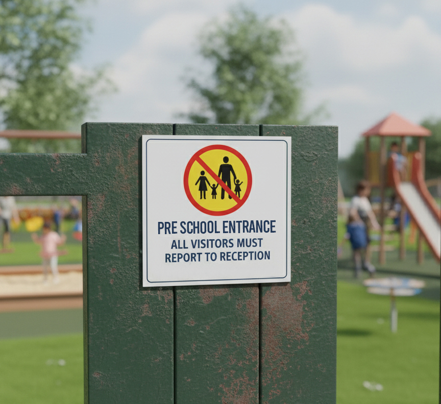 Kindergarten Gate Safety Signs Printing