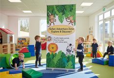 Preschool Play Area Banner Stands