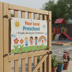Preschool Promotional Mesh Banner Printing