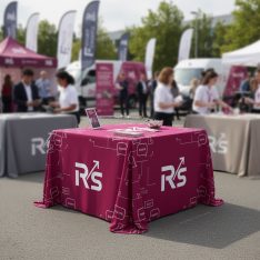 Custom Printed Promotional Roadshow Tablecloths & Covers