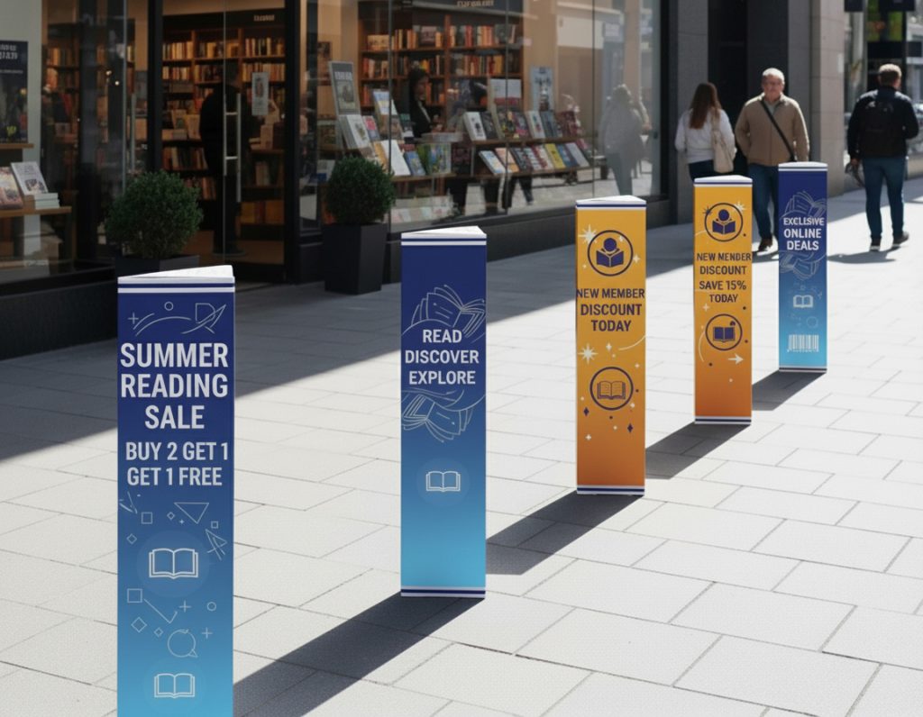 Retail Park Bollard Covers Printed TodayPrinted Today Retail Park Bollard Covers Printed TodayPrinted Today