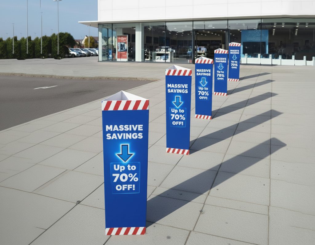 Retail Park Bollard Covers Printed TodayPrinted Today Retail Park Bollard Covers Printed TodayPrinted Today
