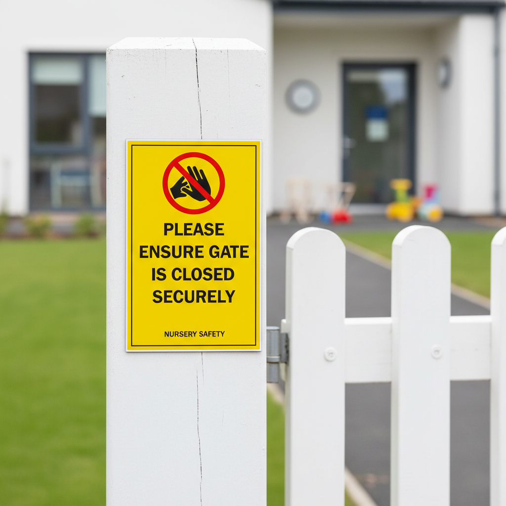 Nursery Gate Safety Signs Printing